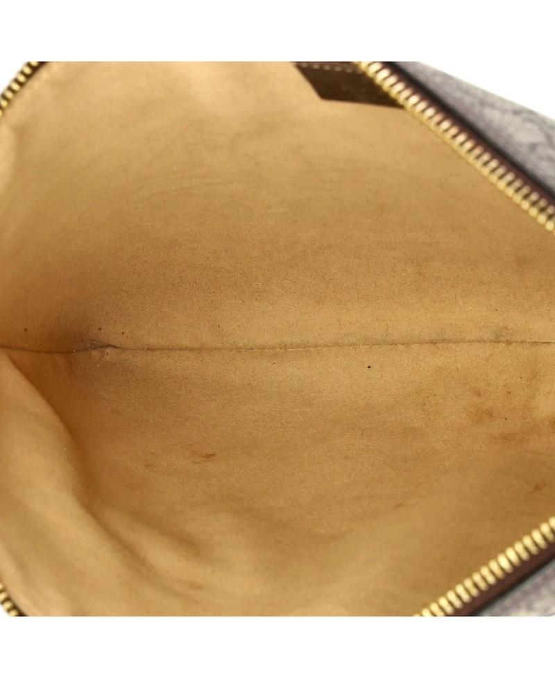 Pre-Owned Gucci Large Ophidia Zip Pouch Gg Coated Canvas