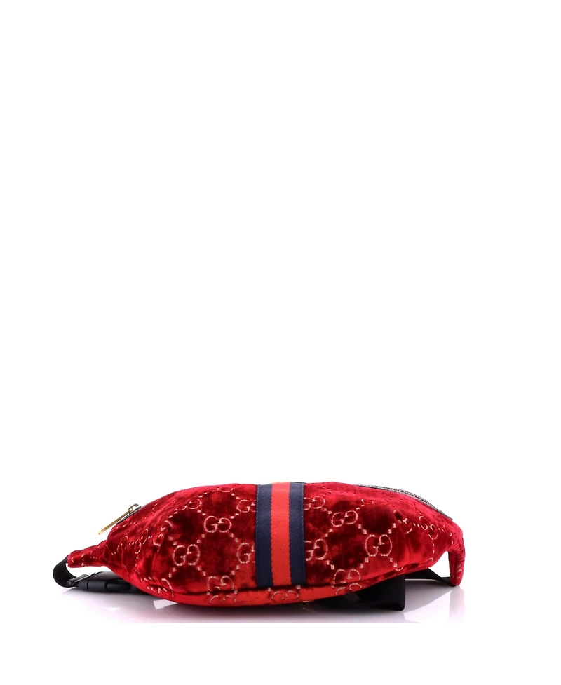 Pre-Owned Gucci Ophidia Zip Belt Bag Gg Velvet