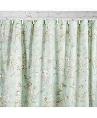Greenland Home Fashions Olivia Floral and Butterfly Print 12 Buttonholes Bath Shower Curtain