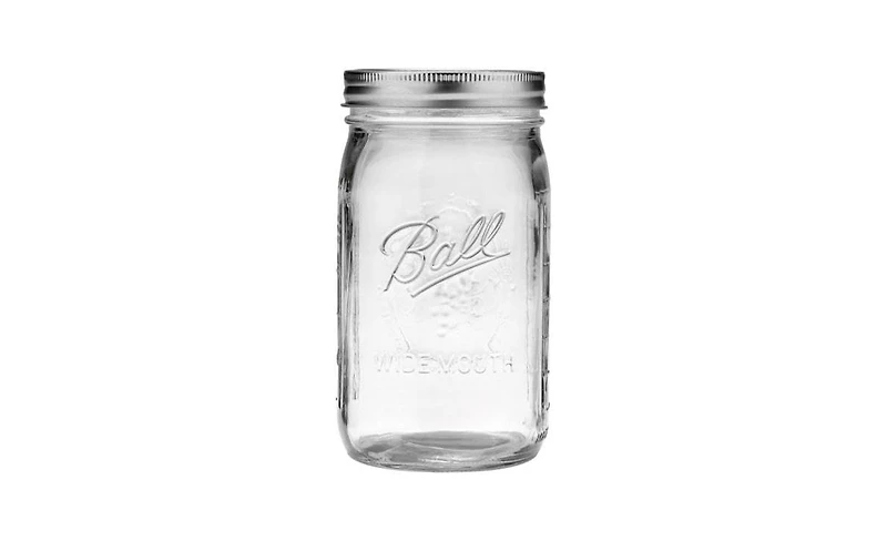 Ball Glass Mason Jars, Wide Mouth, Quart Size (32 oz), Pack of 4
