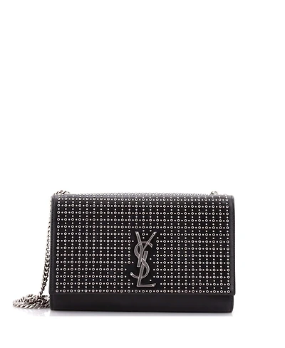 Pre-Owned Saint Laurent Medium Classic Monogram Crossbody Bag Studded Leather