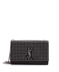 Pre-Owned Saint Laurent Medium Classic Monogram Crossbody Bag Studded Leather