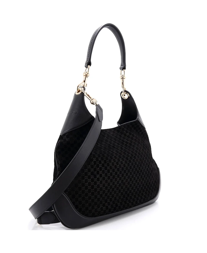 Pre-Owned Gucci Medium B Shoulder Bag Gg Suede