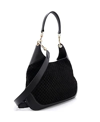Pre-Owned Gucci Medium B Shoulder Bag Gg Suede