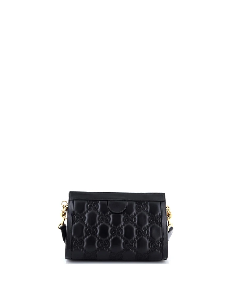 Pre-Owned Gucci Small Gg Shoulder Bag Gg Matelasse Leather