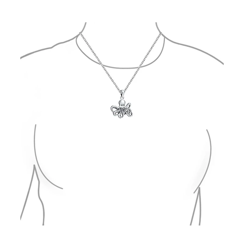 Bling Jewelry Crab Zodiac Pendant Necklace Cancer Sign Astrology Horoscope Oxidized .925