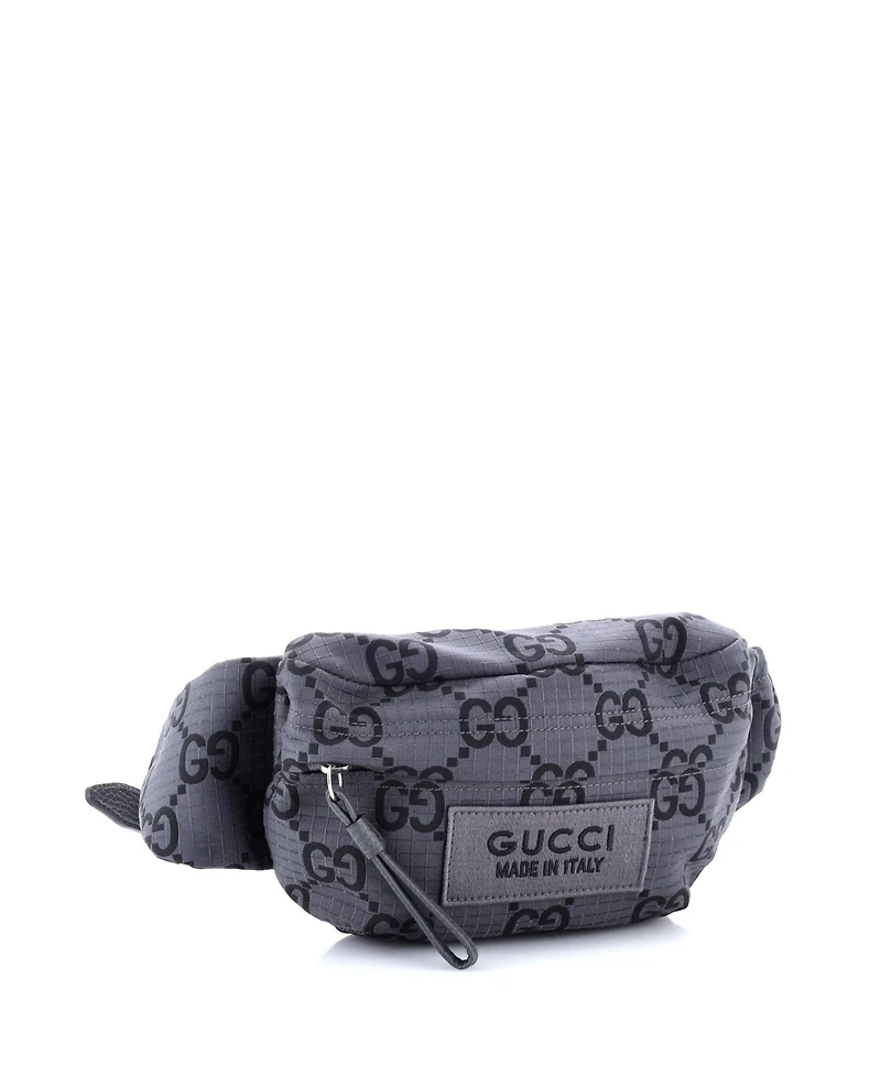 Pre-Owned Gucci Ripstop Belt Bag Gg Nylon and Leather