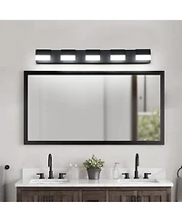Busdays 5 Light Led Modern Bathroom Vanity Lights Over Mirror Wall Mount Lighting Fixture
