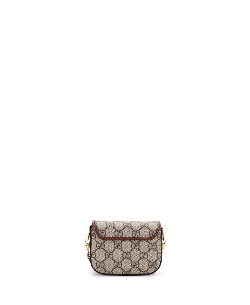 Pre-Owned Gucci Horsebit 1955 Flap Wallet with Strap Gg Coated Canvas