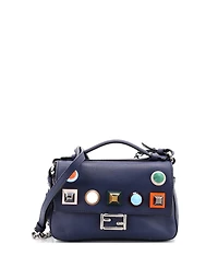 Pre-Owned Fendi Micro Double Baguette Studded Leather