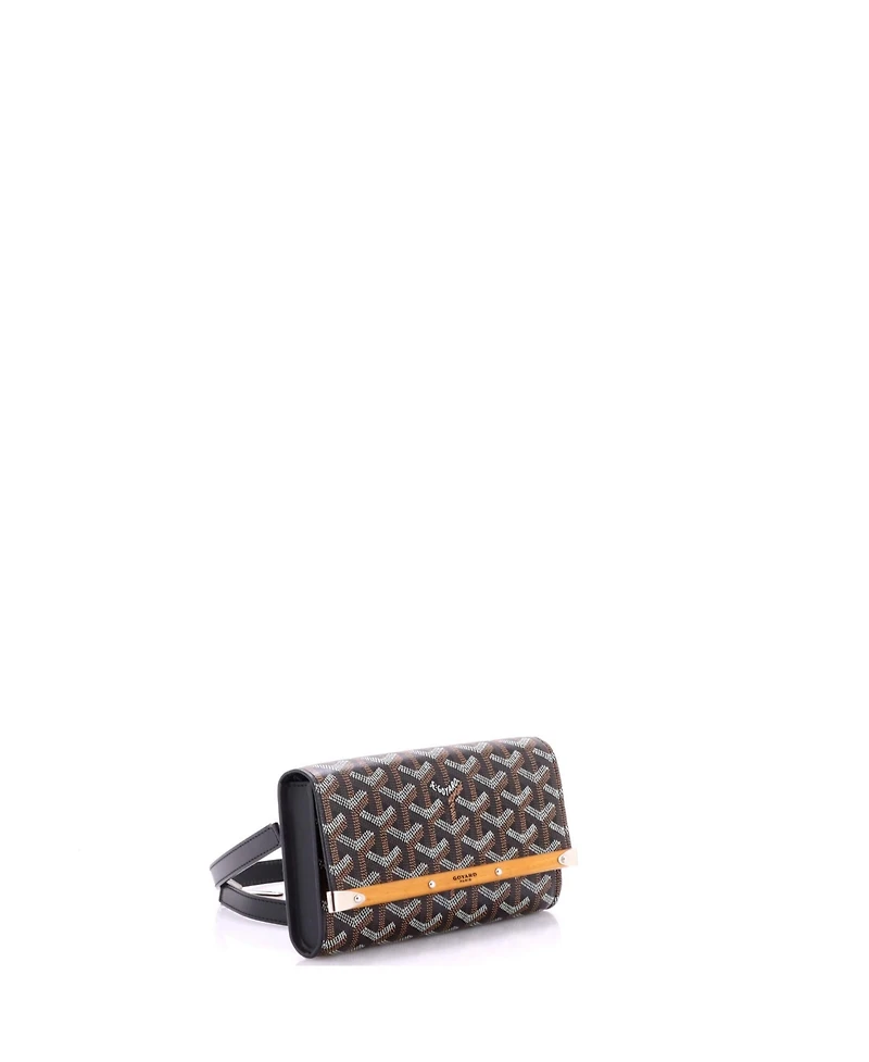 Pre-Owned Goyard Pm Monte Carlo Clutch with Strap Coated Canvas