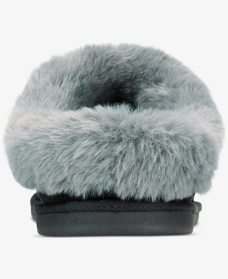State of Day Women's Boxed Faux-Fur-Collar Clog Slippers, Macy's Exclusive