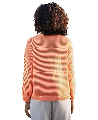 Yumi Women's Knitted Stripe Relaxed Jumper
