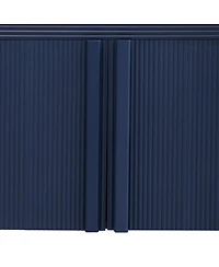 Streamdale Furniture Wave Console Table with 4 Doors and Shelf