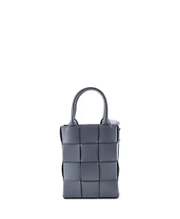 Pre-Owned Bottega Veneta Mini Cassette Convertible Tote Maxi Intrecciato Leather