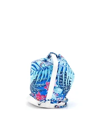 Pre-Owned HERMES Medium Soie Cool Handbag Printed Silk and Calfskin