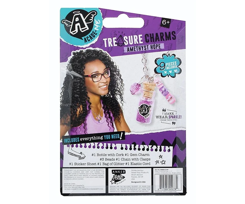 Anker Play Acade-Me Treasure Charm Bracelets Jewelry Craft Kit: Amethyst Hope