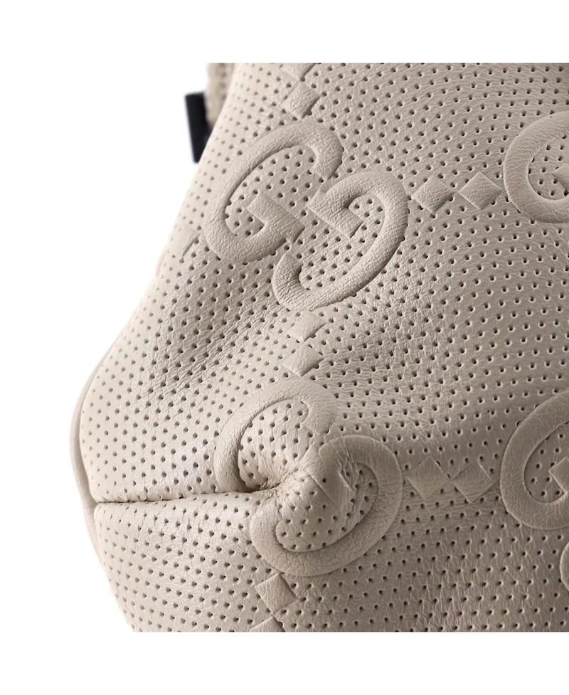 Pre-Owned Gucci Small Belt Bag Gg Embossed Perforated Leather