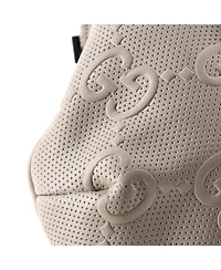 Pre-Owned Gucci Small Belt Bag Gg Embossed Perforated Leather