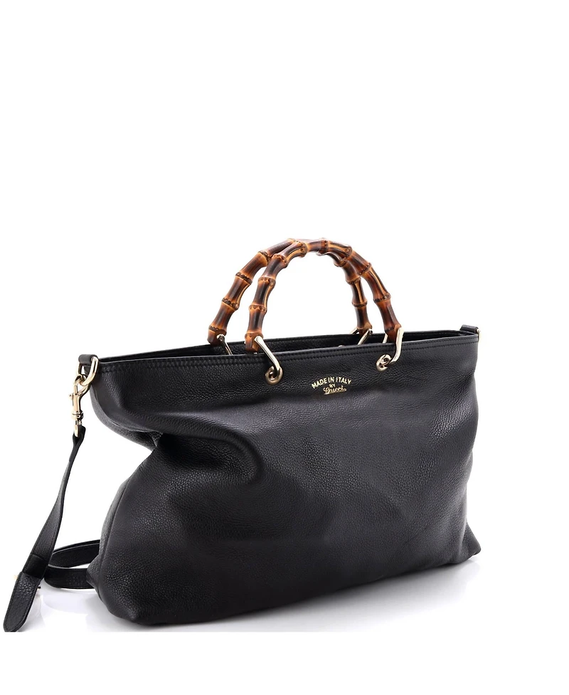 Pre-Owned Gucci Large Bamboo Shopper Tote Leather