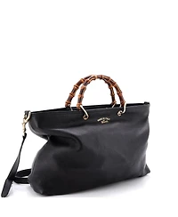 Pre-Owned Gucci Large Bamboo Shopper Tote Leather