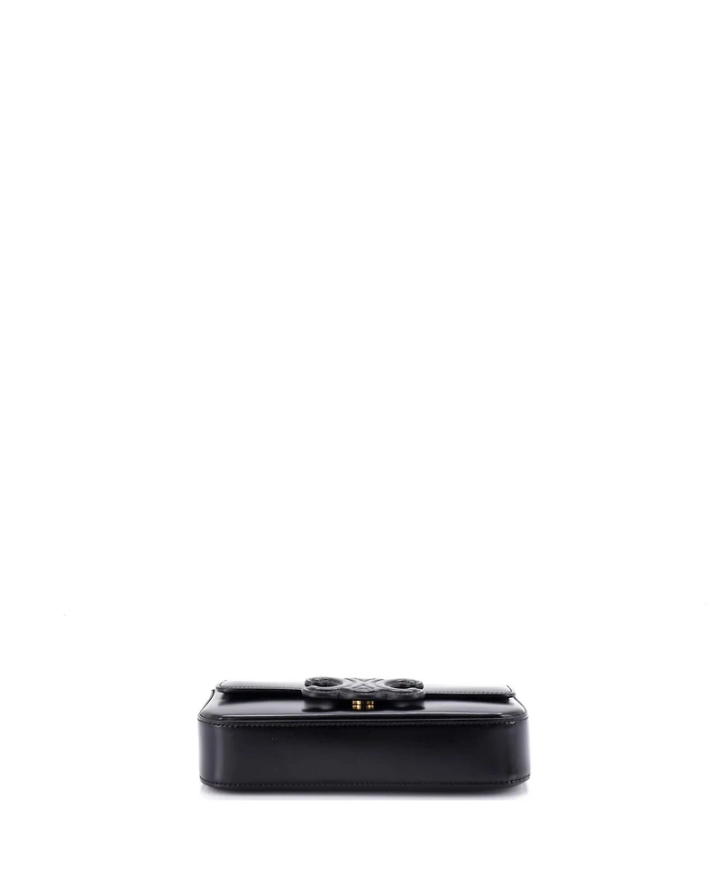 Pre-Owned Celine Small Triomphe Chain Shoulder Bag Leather
