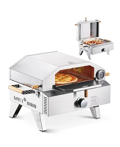 Cozito Outdoor Gas Pizza Oven, 13 inches Pizza Maker with Cordierite Stone