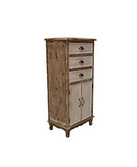 Streamdale Furniture Wooden Storage Cabinet with Cutout Door and 3 Drawers