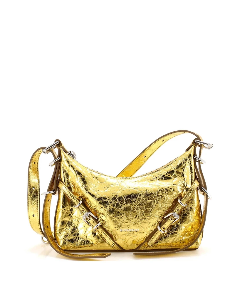 Pre-Owned Givenchy Mini Voyou Shoulder Bag Metallic Leather