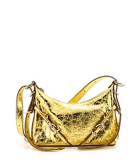 Pre-Owned Givenchy Mini Voyou Shoulder Bag Metallic Leather