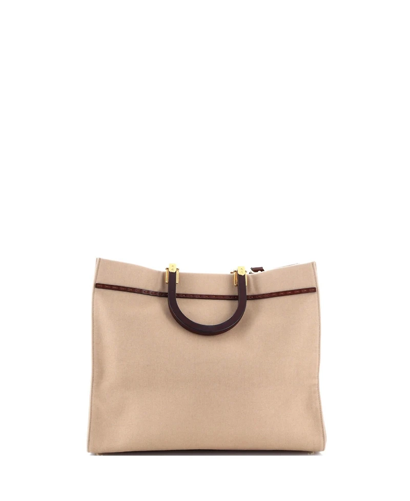 Pre-Owned Fendi Medium Sunshine Shopper Tote Canvas