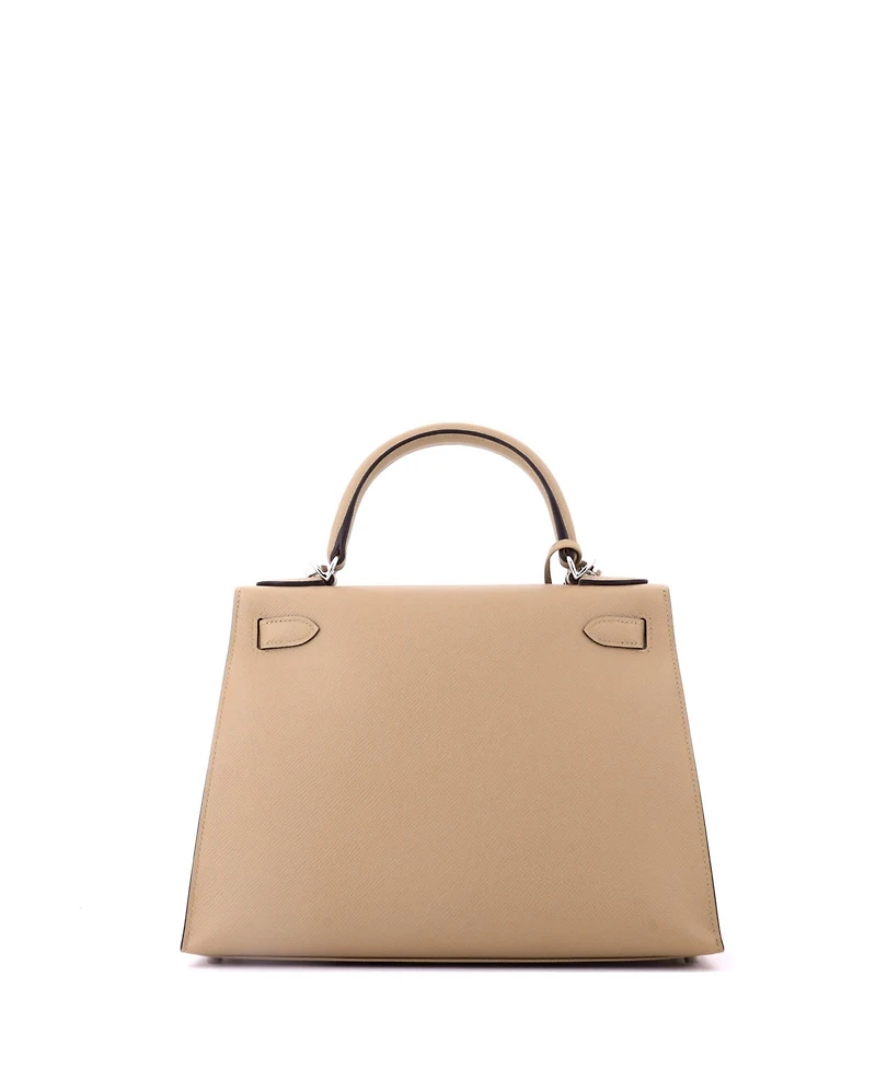 Pre-Owned HERMES Kelly 28 Handbag Epsom with Palladium Hardware