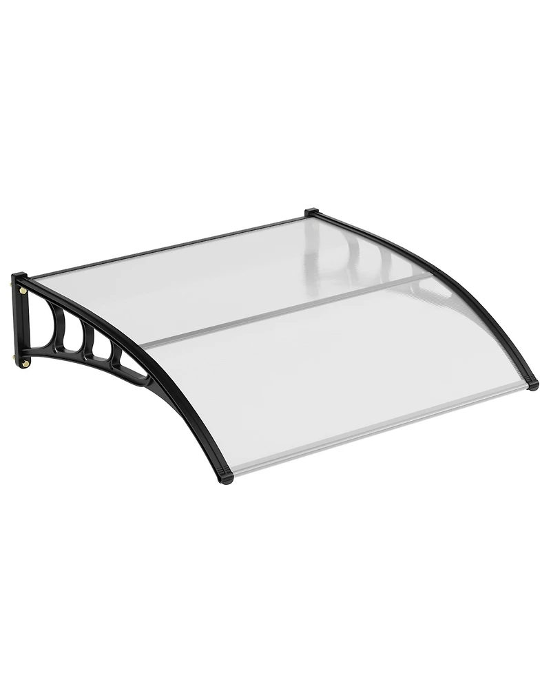 gaomon 40inchx40 inches Window Awning Canopy Exterior, Polycarbonate Cover, for Door Entrance, Clear