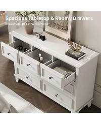 gaomon Dresser, 7 Drawer Dresser for Bedroom, Chest of Drawers with Deep Drawers, Closet Dressers with Metal Handle, Thickened Desktop