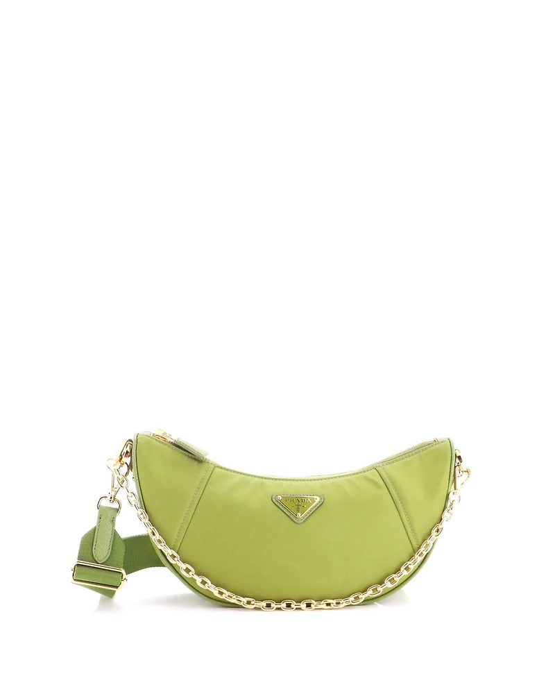 Pre-Owned Prada Demi Lune Shoulder Bag Re-Nylon