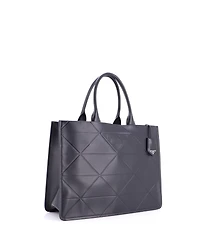 Pre-Owned Prada Large Symbole Shopper Tote Embossed Leather
