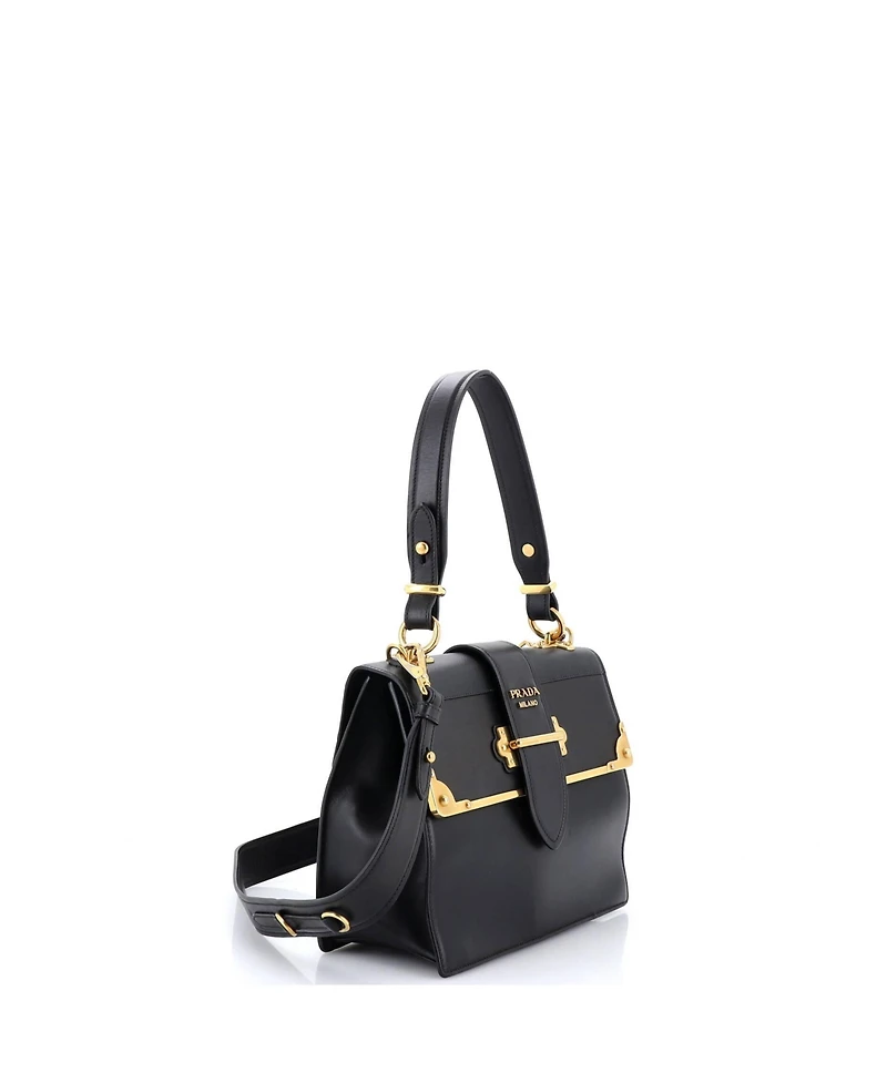 Pre-Owned Prada Medium Cahier Convertible Shoulder Bag City Calf and Saffiano