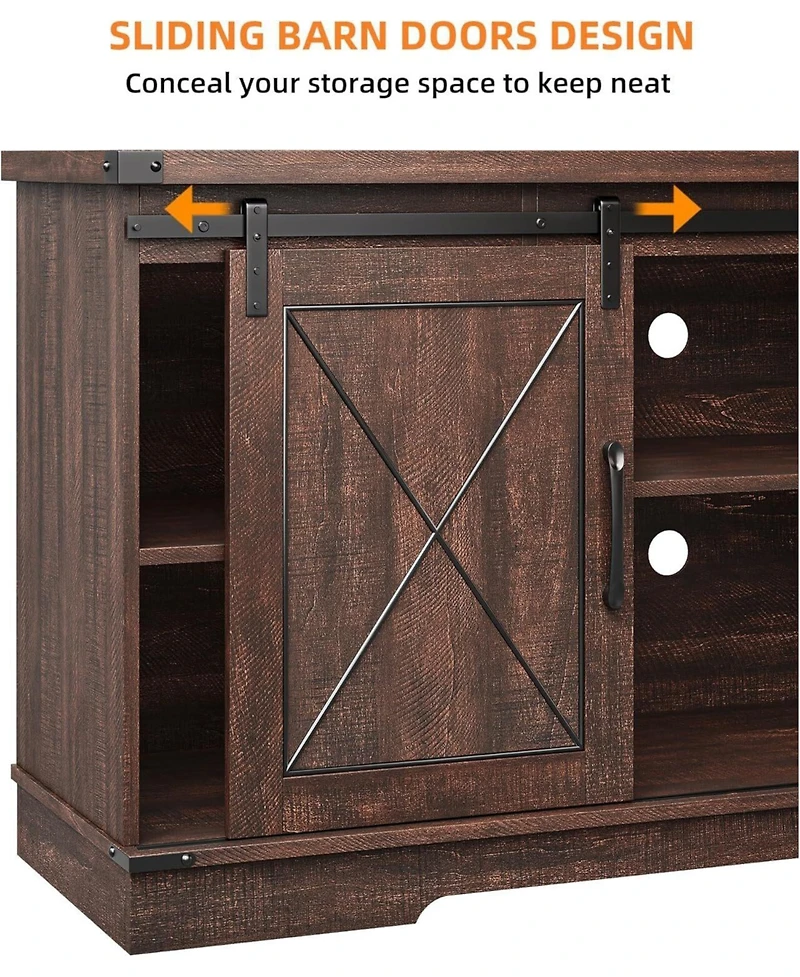 gaomon Tv Stand for 65 Inches Tv Adjustable Shelf Media Console Storage Cabinet Living Room Furniture