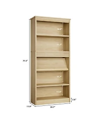 gaomon 71 Inch 5-Tier Wooden Bookshelf - Large Capacity Rustic Wood Grain Bookcase, Sturdy Mdf Construction