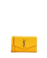 Pre-Owned Saint Laurent Uptown Chain Wallet Leather