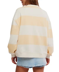 Free People Women's Classic Crewneck Stripe Oversized Top