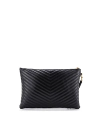 Pre-Owned Saint Laurent Large Puffy Zip Pouch Patent