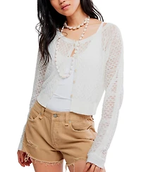 Free People Women's Maris Fine Gauge Scoop Neck Cardigan