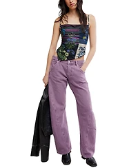Free People Women's Estella Square Neck Asymmetric Tank Top