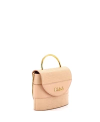Pre-Owned Chloe Small Aby Lock Bag Embossed Leather