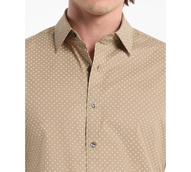 Michael Kors Men's Polka Dot Cotton Long-Sleeve Shirt