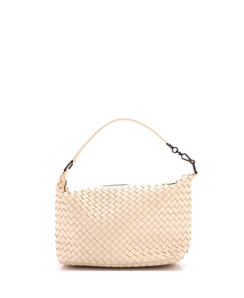 Pre-Owned Bottega Veneta Small Zip Hobo Intrecciato Nappa