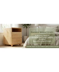 Streamdale Furniture Modern 20 inches Nightstand Charger and Shelves