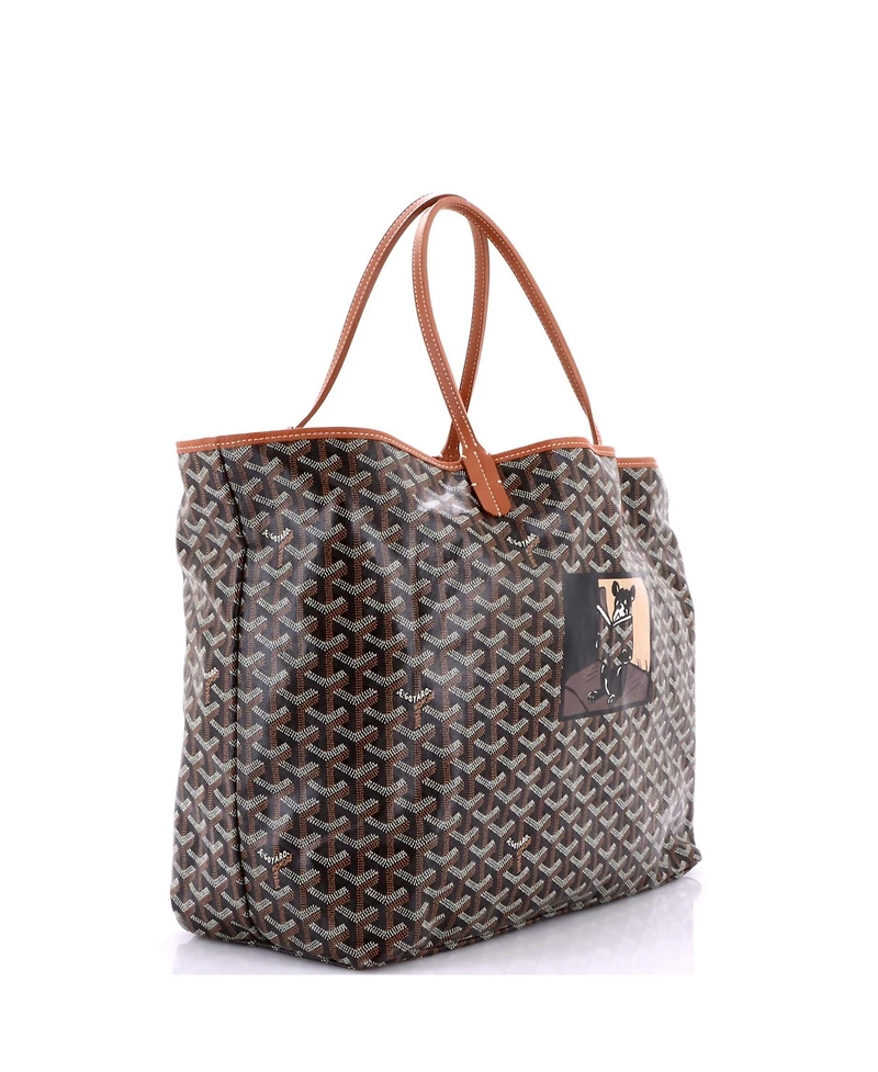 Pre-Owned Goyard Gm Saint Louis Tote Printed Coated Canvas