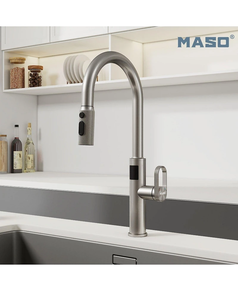 Phying 360 Swivel Touchless Kitchen Faucet Anti Rust Corrosion Resistant Sensor Sink Faucet with Automatic Sprayer